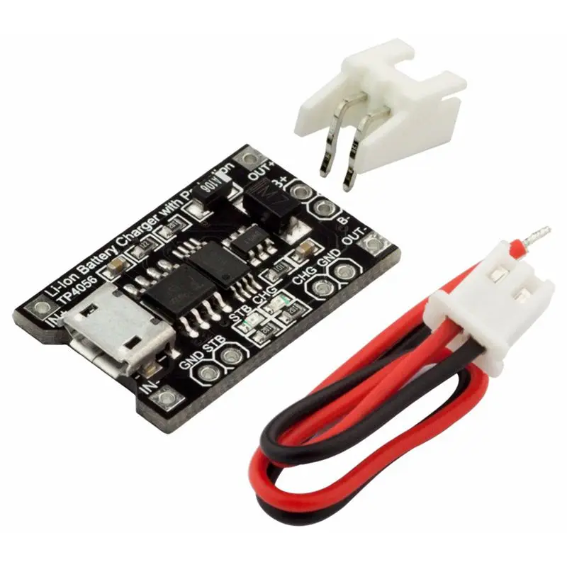 ABGN Hot RobotDyn Tp4056 Micro usb 18650 Li Ion Зарядное устройство 1A с разъемом питания и кабелем