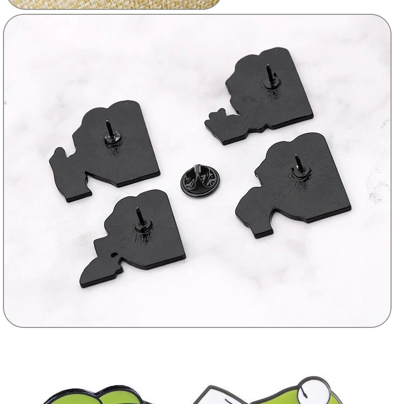 Pepe the frog Brooch sad weird expression Enamel pin feeling bad man Good man lapel badge popular Culture frog Brooches jewelry
