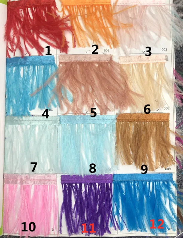 10 ярдов в упаковке. Страусиные перья более 50 цветов Приблизительная цена для