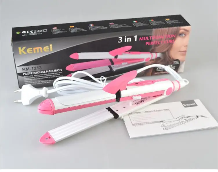 3 в 1 Профессиональный быстрый утюжок электрический выпрямитель для волос