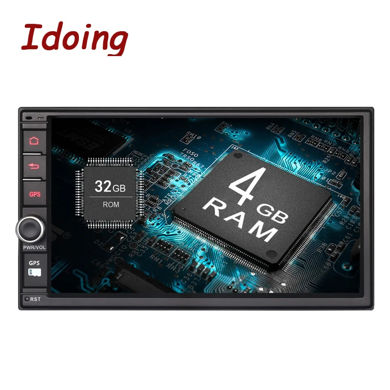 Idoing 4 ГБ ОЗУ 32G ROM рулевое колесо 7 &quotУниверсальный 2Din Android 8 0 автомобильный DVD