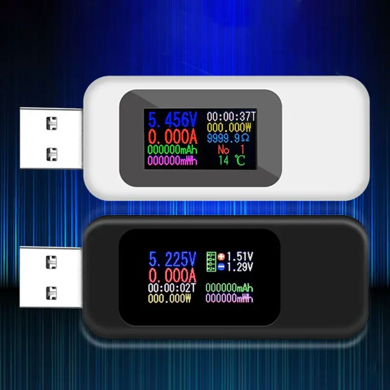 USB OLED-измеритель напряжения тока мощности емкости измерения бытовой тестер