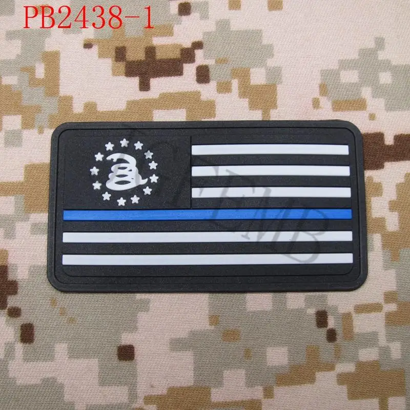 Тонкая Голубая линия змея американский флаг военный тактический моральный дух 3D