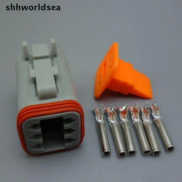 Shhworldsea DT06 6S 6 контактный автомобильный редуктор двигателя водонепроницаемый
