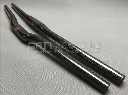 Without LOGO glossy 31.8mm 3K Full Carbon Fiber Horizontal Handlebar/One-shaped Handlebar Mountain Bike parts | Спорт и развлечения