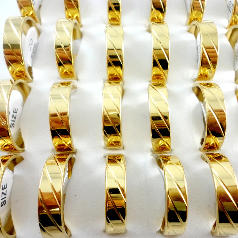 Классические кольца из нержавеющей стали для женщин и мужчин 10 шт. никогда не