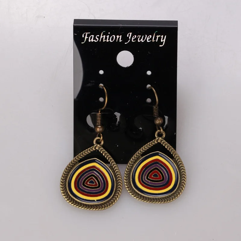 Bohemian gold Drop Earrings Long Earings For Women Acrylic Alloy Jewelry 2016 Fashion Rhinestone Vintage Statement | Украшения и