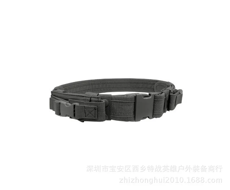 Мужской военный камуфляж 800 D MOLLE пояс тактический наружный пояс с подкладкой пояс многоцелевой оснастки Мужские t страйкбол широкие ремни - Цвет: black