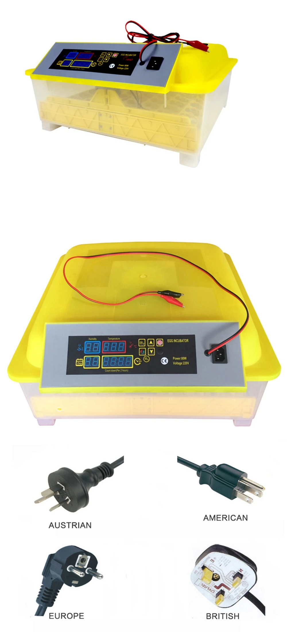 220 V/110 V Цифровой Температура маленький 56 инкубатор для яиц птицы