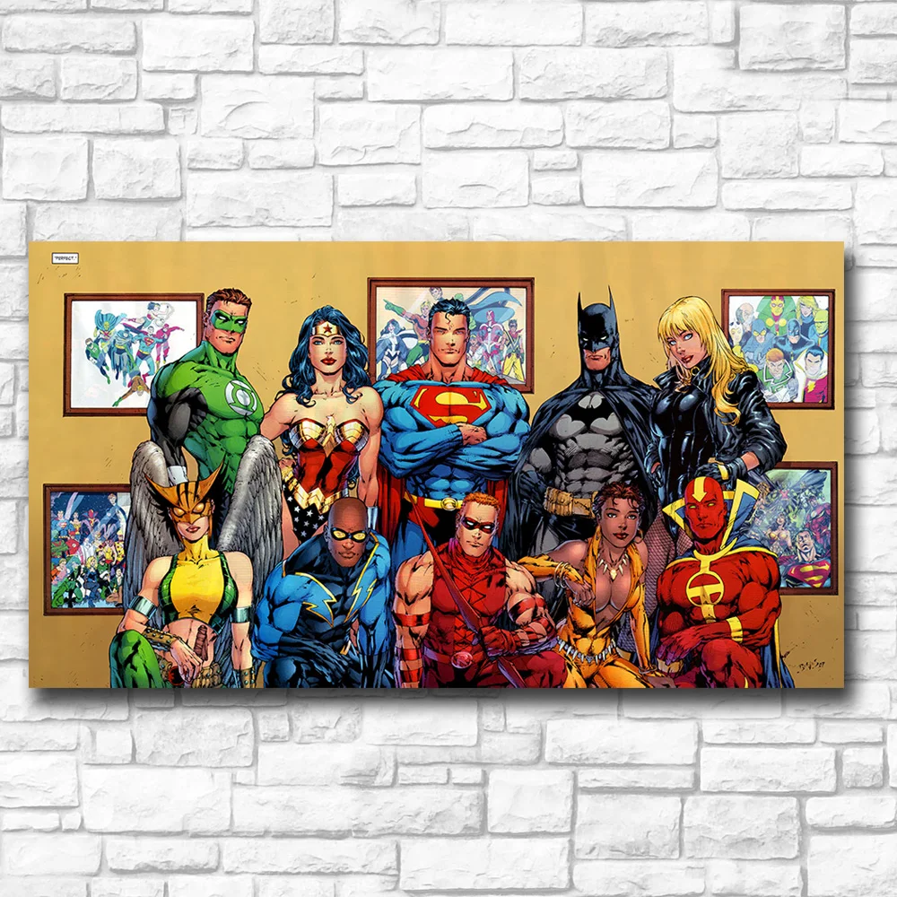 Wxkoil аниме настенное искусство на холсте Dc Comics Heroes плакат печать Горячая Аниме