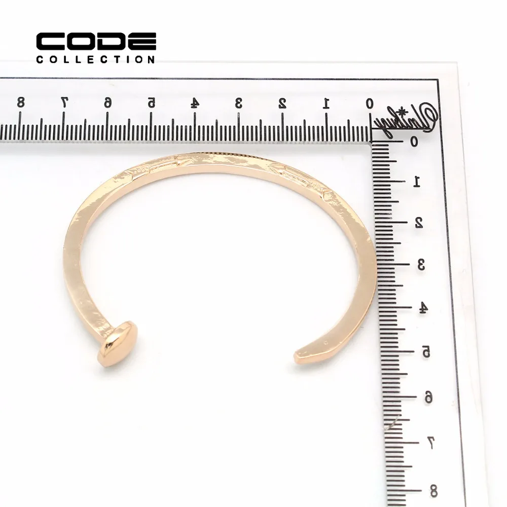 Стиль панков высокое качество выразительный золотой браслет для ногтей браслеты