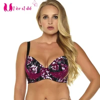 Mierside 1053A Plus Size Bra No-padded Lingerie Large Size Bralette Underwear For Women With Underwire 36-46 C/D/DD/DDD/E/F/G