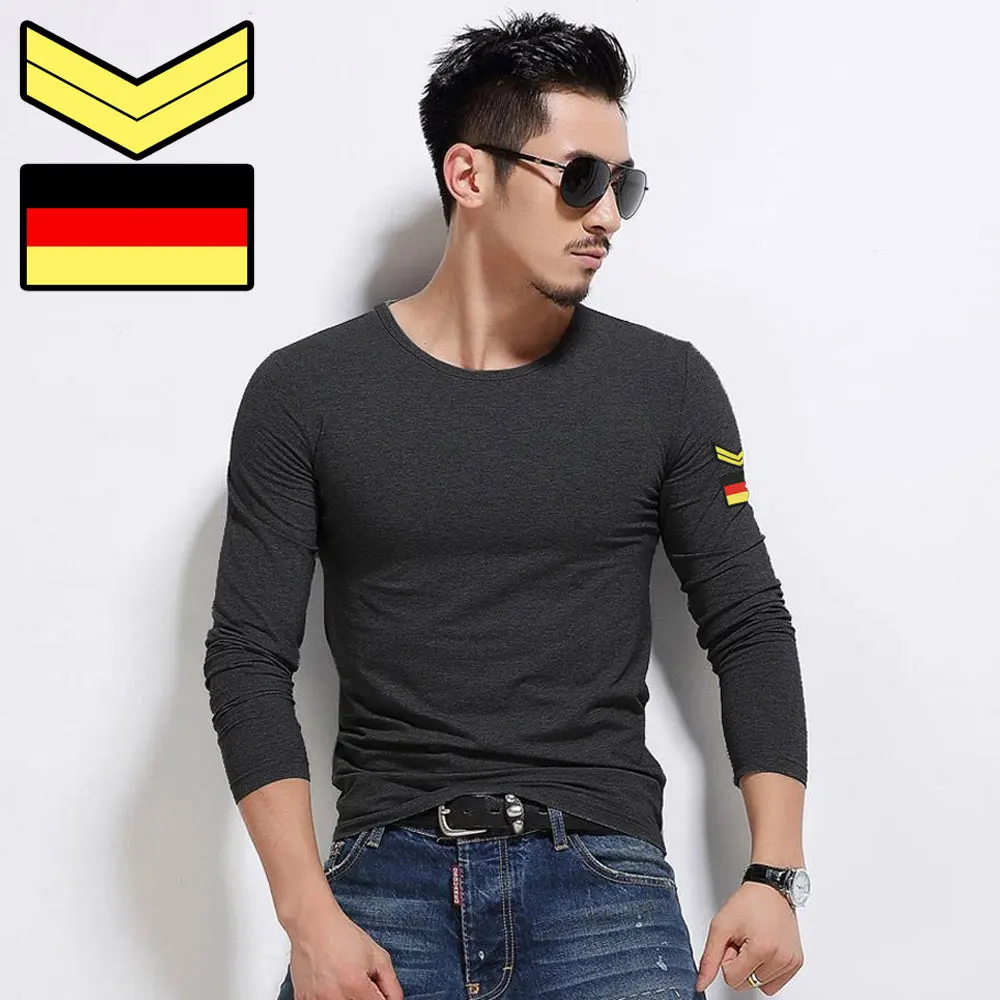 Футболка мужская камуфляжная с длинным рукавом и V образным вырезом|camouflage t shirt|t