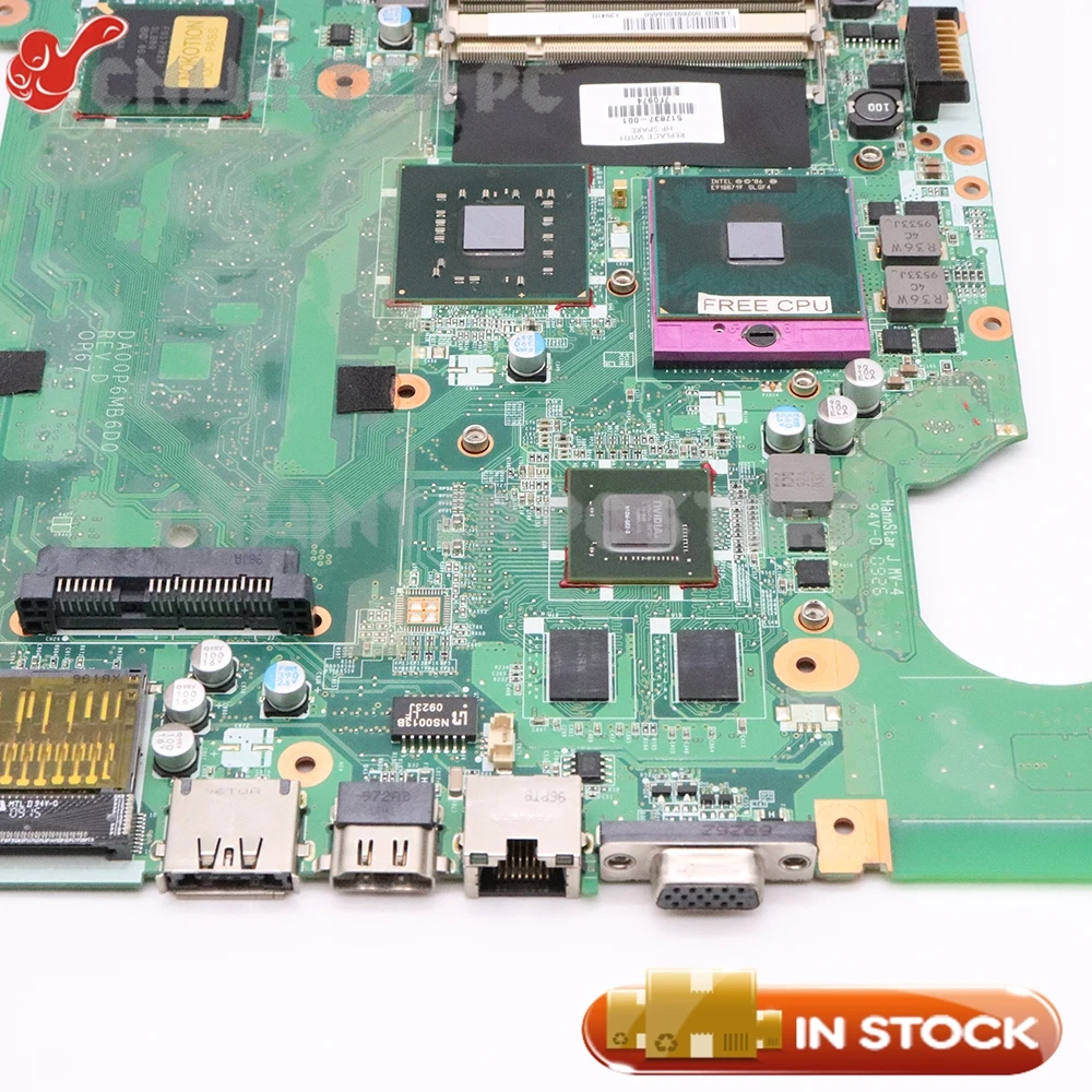 NOKOTION 517837-001 578000-001 аккумулятор большой емкости для hp compaq G61 CQ61 CQ61-300 Материнская плата ноутбука DA00P6MB6D0 PM45 DDR2 Процессор G103M