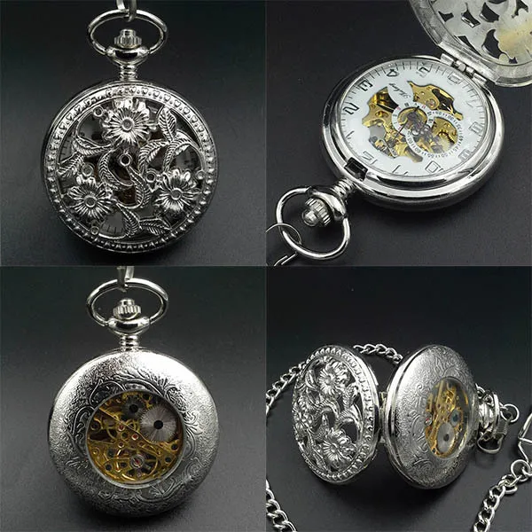 Часы мужские серебристые с цепочкой|mechanical pocket watch|pocket watchpocket watch men |