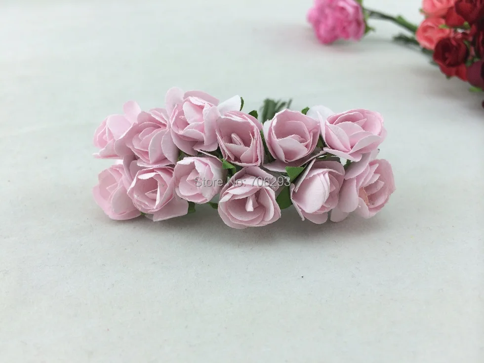 144 шт./лот букет цветов ручной работы из тутовой бумаги/стебель