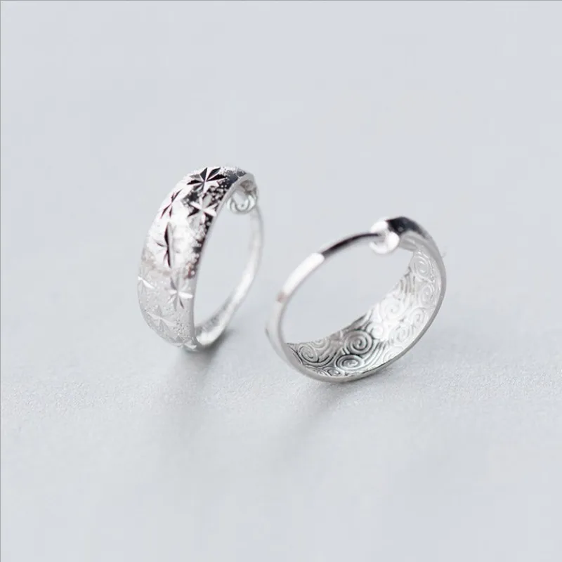 S925 серебряная пряжка для ушей мужчин и женщин модные романтические матовые