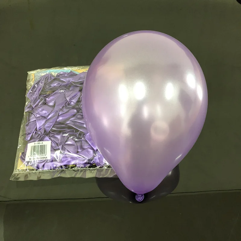 6 100Pcs birthday balloons 10inch 1.5g Latex Helium balloon Thickening Pearl party balloon Party Ball kid child toy wedding ballon - Цвет: 6