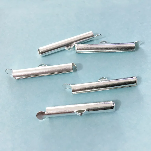 Silver Plated Stenya, ожерелье, соединитель, застежка, зажимное кольцо, Тумблеры, трубчатые спейсеры, бусины, Multylayers, амулеты, браслет, жемчужные веревки, щипцы - Цвет: Silver Plated