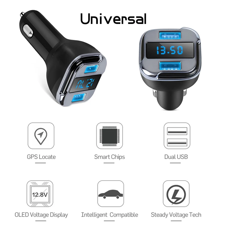 Thbelieve автомобильный трекер двойной USB Автомобильное зарядное устройство для