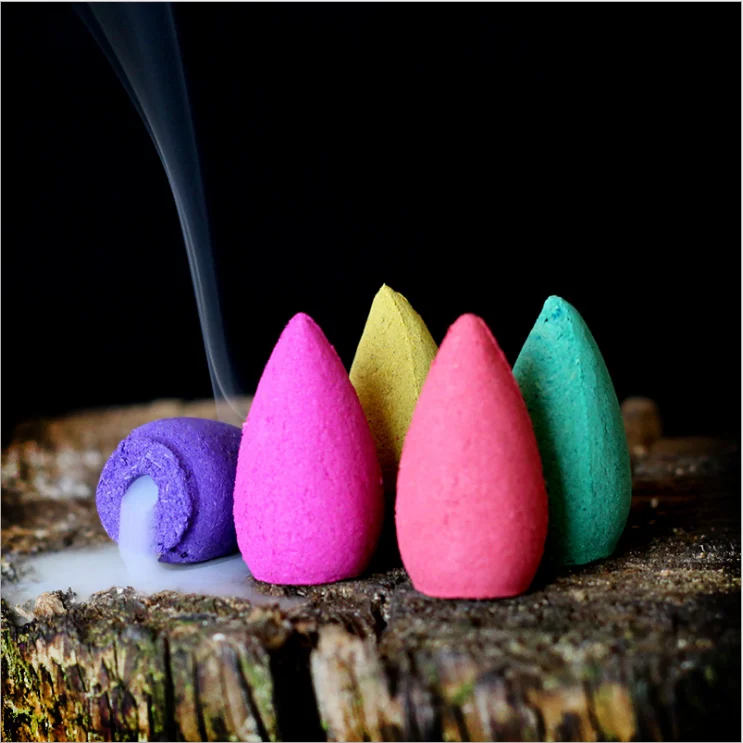 50 шт. индийские благовония с естественным рефлюксом дымовые конусы башня