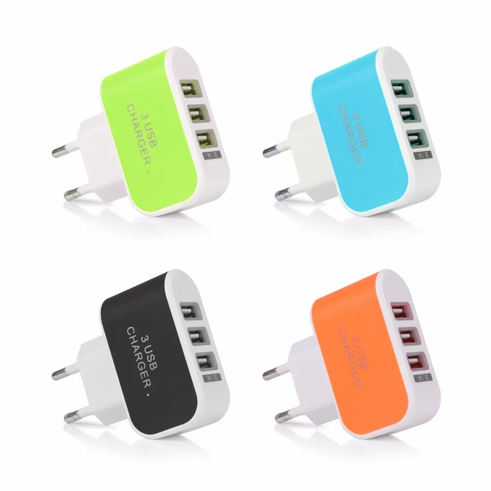 Powstro 3 USB-порты и разъемы Micro USB зарядное устройство зарядное устройство HUB EU US Plug для Samsung Для xiaomi Зарядное устройство для Iphone и всего смартфона