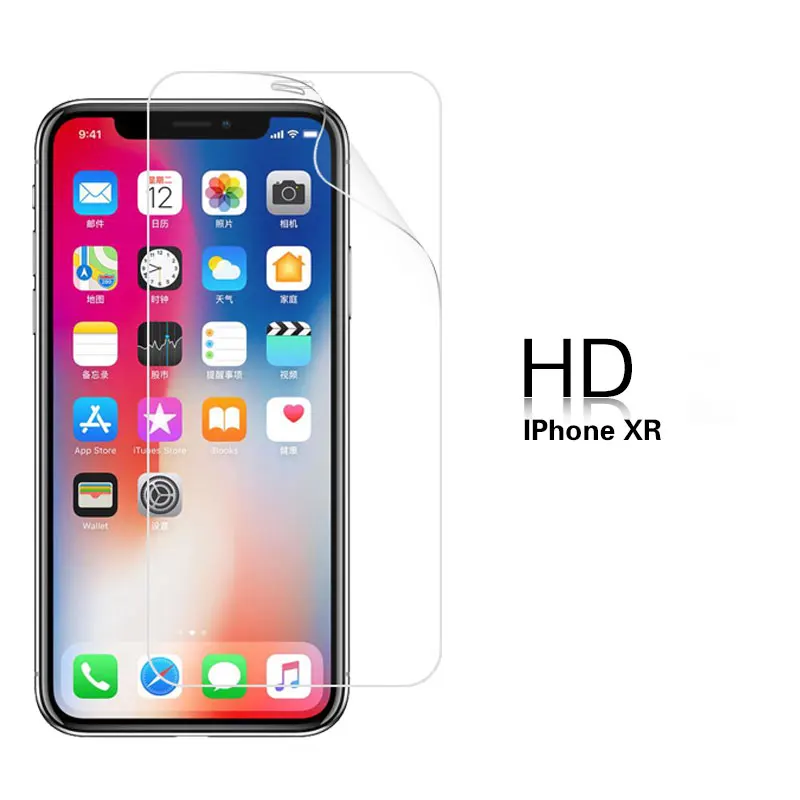 ЖК HD Прозрачная защитная глянцевая пленка для Iphone XR XS MAX с защитой от отпечатков