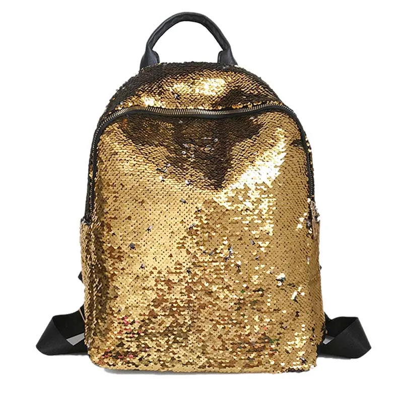 Блестящий женский рюкзак с блестками, большая вместительность, Mochila Feminina, кожаный рюкзак для девочек, дорожные школьные сумки XA113H - Цвет: Yellow