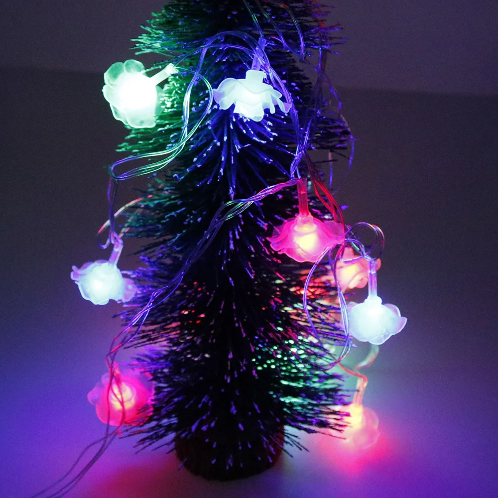 Светодиодная гирлянда с розами 20 светодиодов 4 м вечерние свадебные