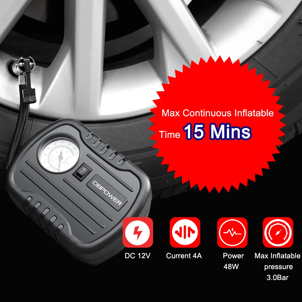 ДБ Мощность DC 12 В шин насоса Портативный Электрический Авто воздушный компрессор