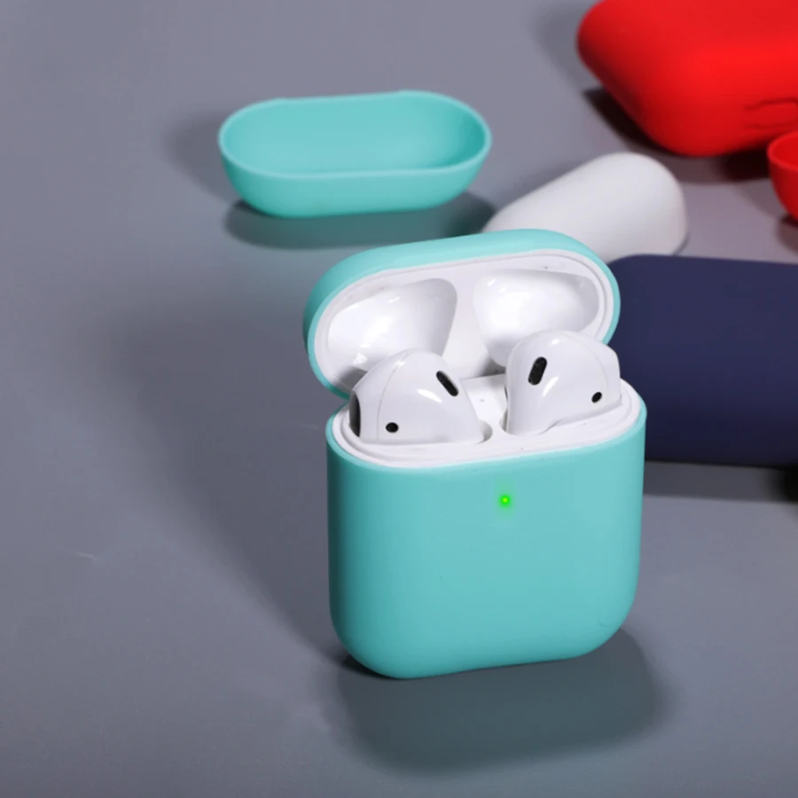 Силиконовый чехол для наушников для AirPods 2, беспроводная коробка для зарядки наушников, защитный футляр, чехол для телефона, аксессуары для AirPods