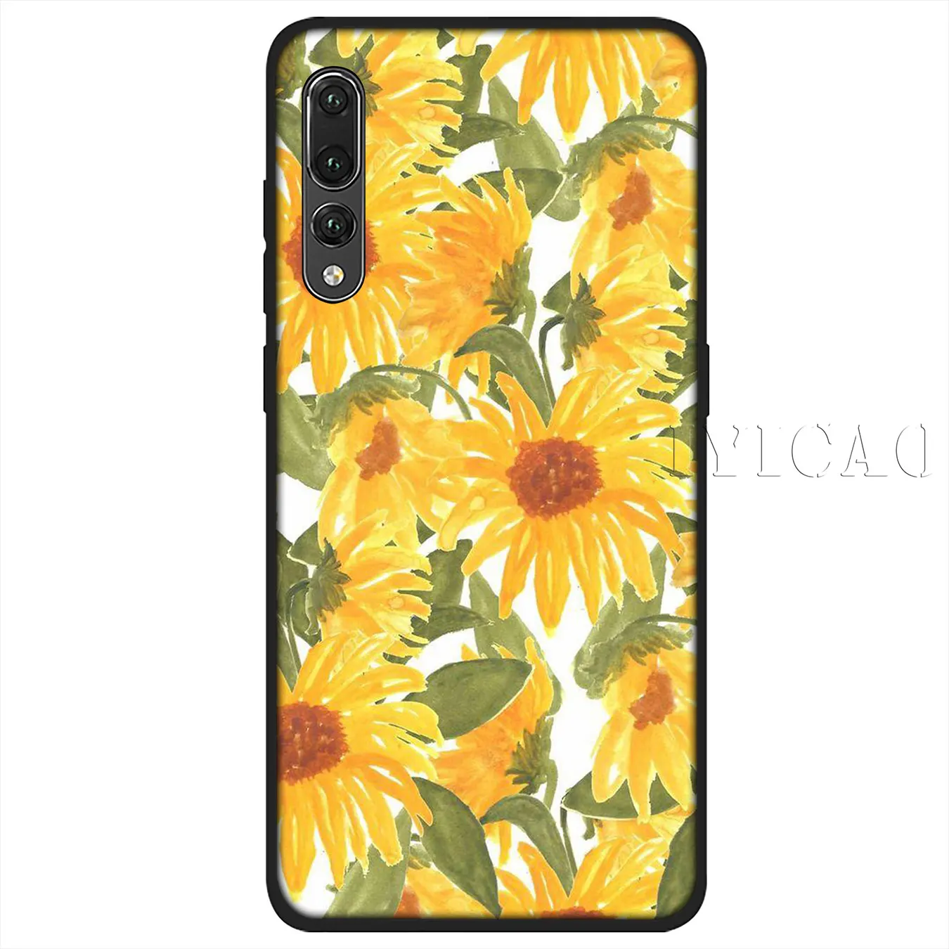IYICAO популярный цветной мягкий чехол с цветами для Huawei P30 P20 Pro P10 P9 P8 Lite Mini 2017 2016 2015 P