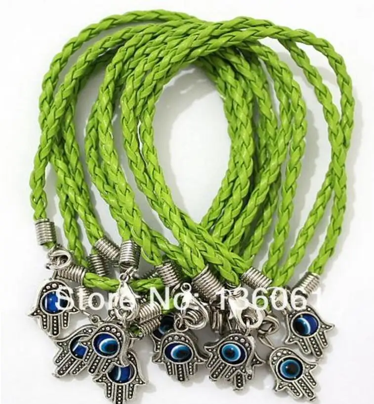 10 шт. винтажный Серебряный Демон глаз хамса ручной смешанный цвет переплетения