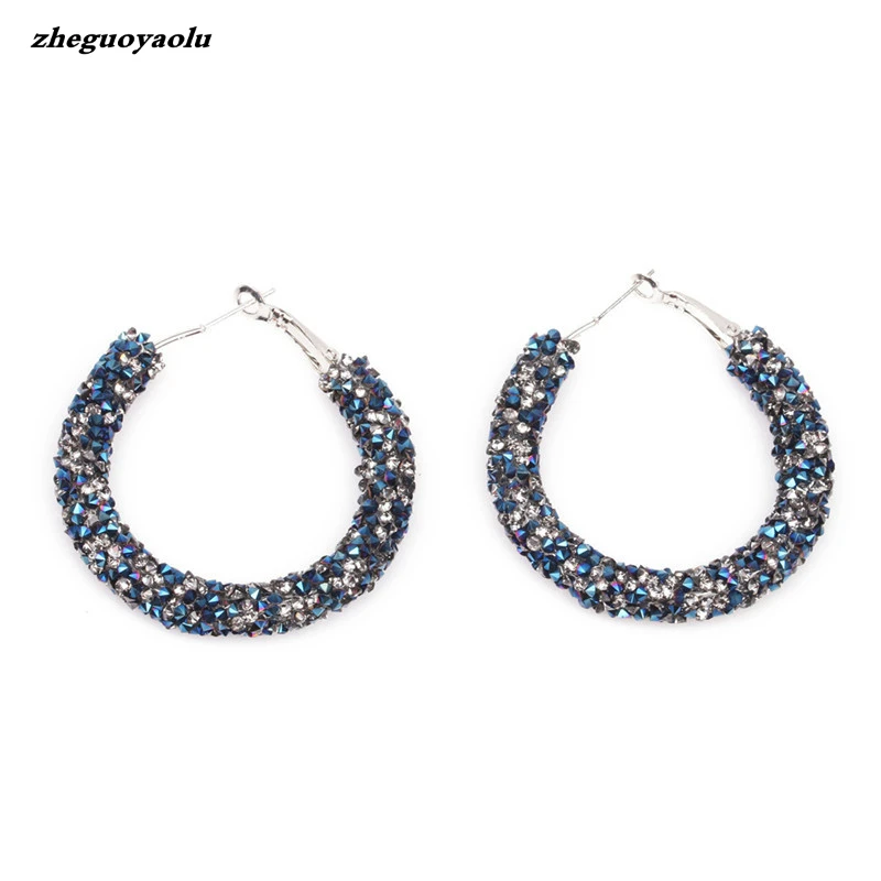 2018 новые модные роскошные ювелирные серьги женские с большими кристаллами