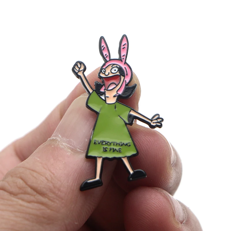 DMLSKY Bob's Burgers брошь мультфильм эмалированные булавки для рюкзаки для женщин и мужчин булавки Индивидуальность Дети Pin Шарм ювелирные изделия M3304