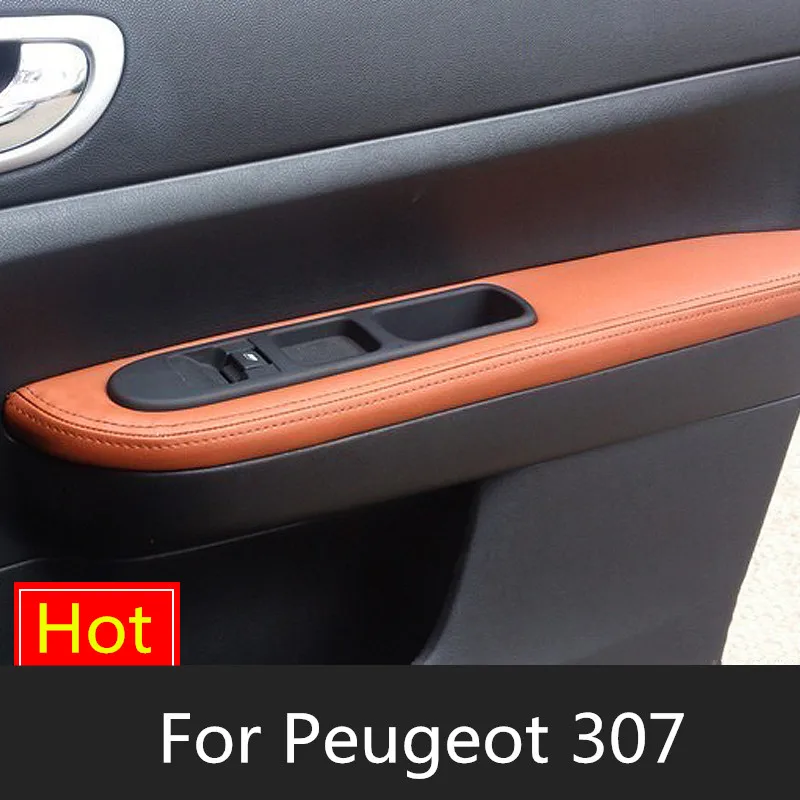 Внутренняя дверь украшена микрофиброй кожаный чехол для Peugeot 307 4 шт./компл. хорошее качество AB145|Лепнина