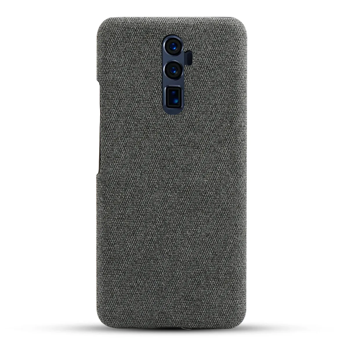 Чехол для Oppo Reno 5G Ultra Slim в ретро-стиле из ткани из плетения, прочный сзади из поликарбоната, антицарапин и защита от ударов Z.
