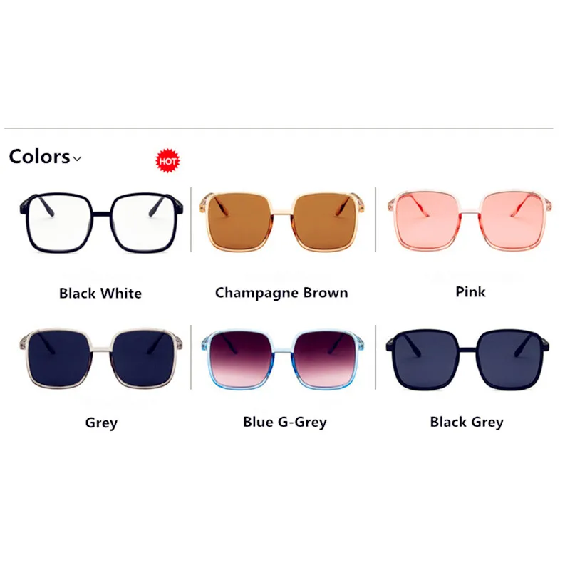 Занавес Gafas de sol Mujer 2019 корейская мода большая коробка плоское зеркало простая