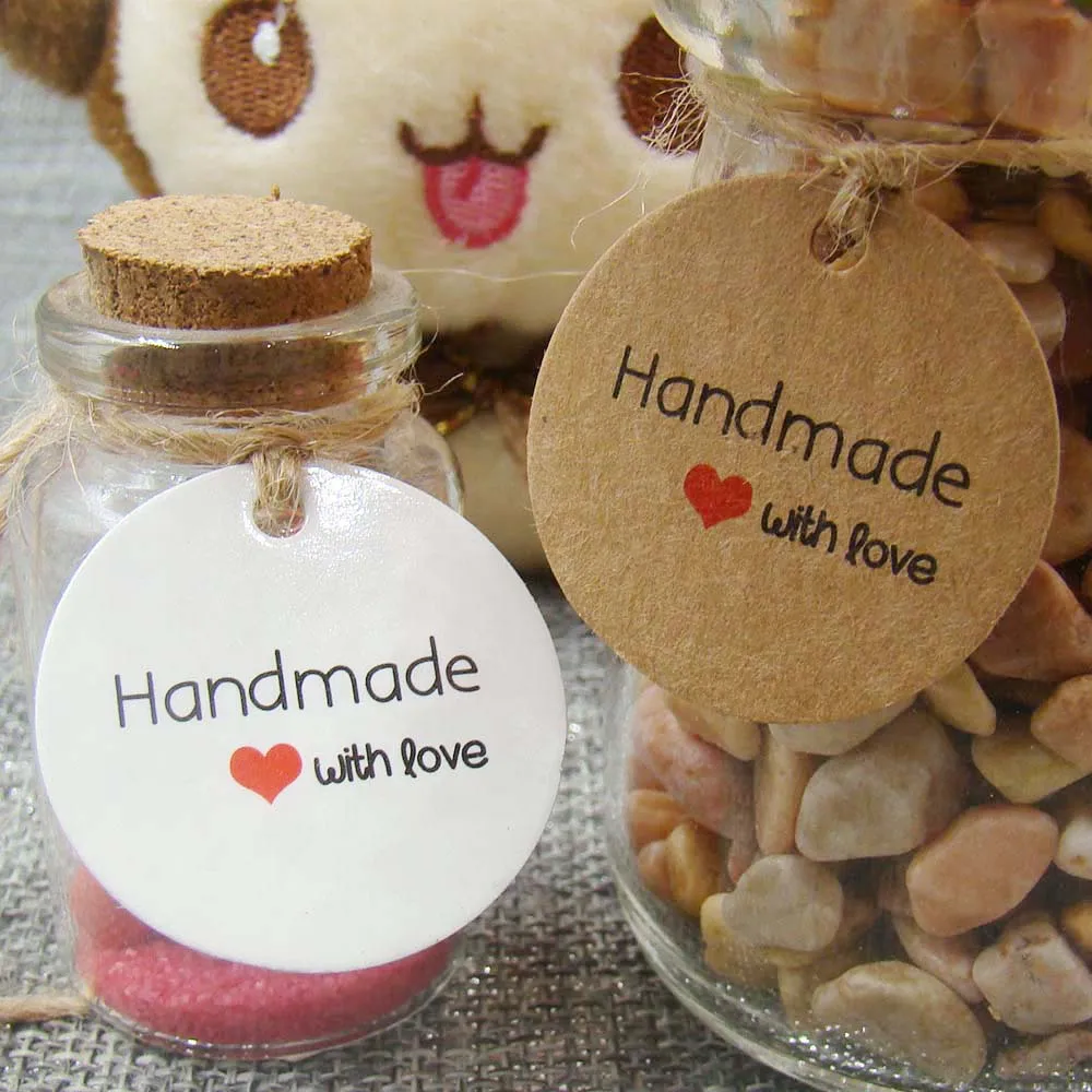 1 18 дюймовые белые/крафт-бумажные бирки со склада 100 шт. ручной работы с любимой