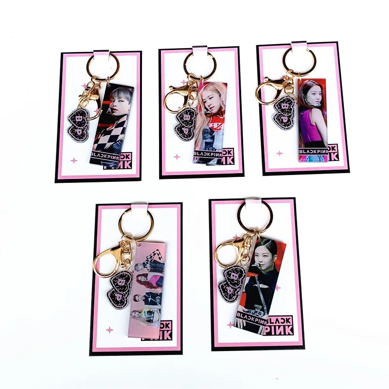 Черный Розовый Дважды Exo Got7 Seventeen Lisa Rose Jennie Jisoo брелок креативная клавиатура брелок аксессуары Подвеска Kpop Новинка K-pop