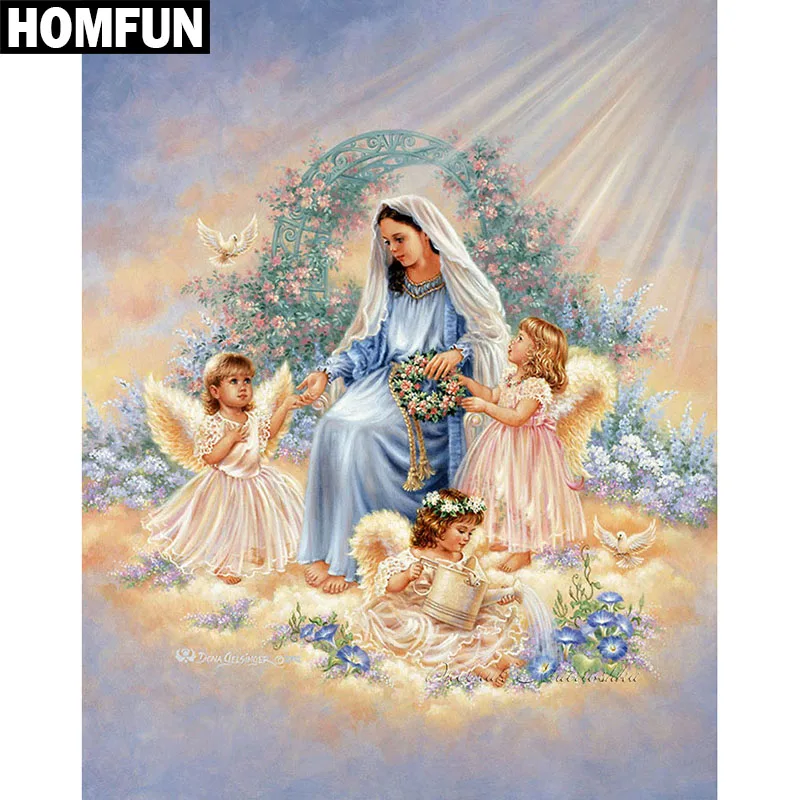 Алмазная живопись HOMFUN A06362 религиозная Подвеска &quotИисус&quot вышивка крестиком из