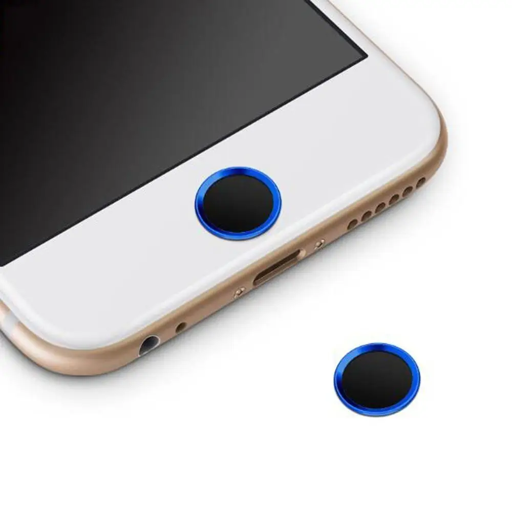 Portefeuille кнопка домой наклейка сенсорная ID Кнопка Крышка для Apple iPhone 8 7 Plus 6 S 6 S 5S SE 5 5C 4 4S Аксессуары для мобильных телефонов - Цвет: Black Blue
