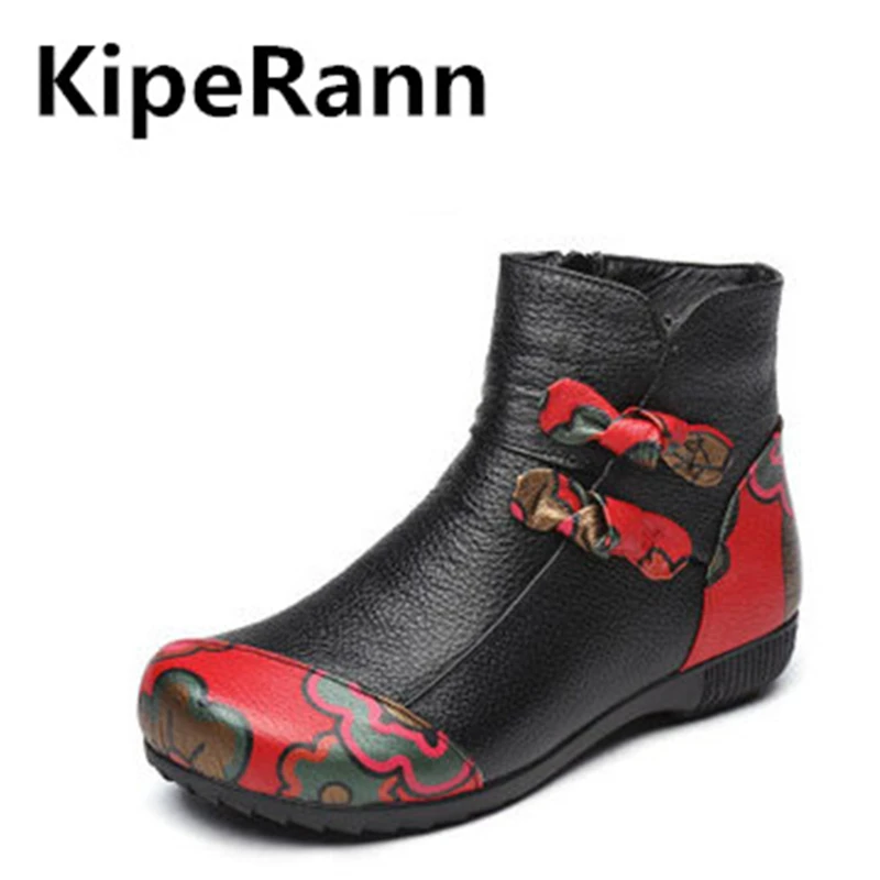 Брендовые ботинки детская обувь Зимние ботильоны новинка 2018 кожаная женская