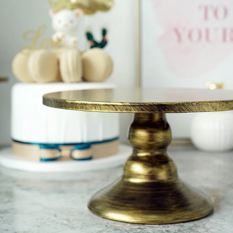 8 дюймовая подставка для тортов десертов декорирующих золото с черным цветом