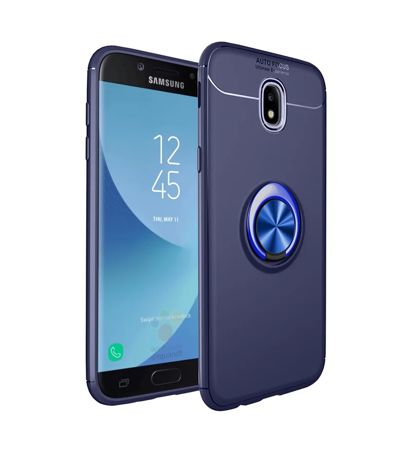 All Blue Чехол-бампер для samsung Galaxy J3 J5 J7 Pro, кольцевой чехол SM-J330F/DS SM-J330FN SM-J730F/DS SM-J730FM/DS SM-J530F/DS J530FM/DS - Цвет: All Blue