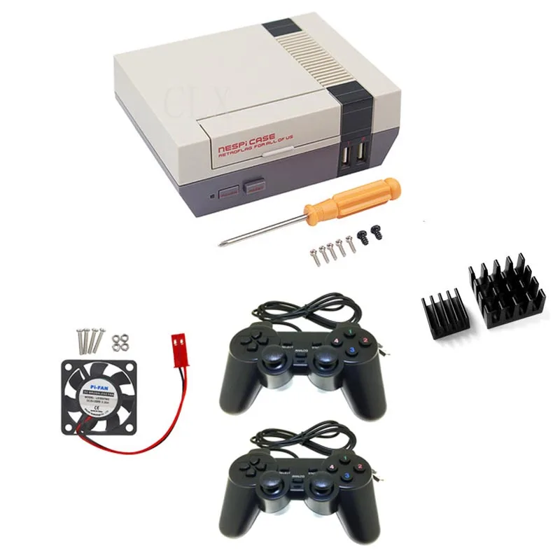 Чехол NESPi для Raspberry Pi 3 B + NES Retroflag Box вентилятор SD карта 16 ГБ игровой контроллер