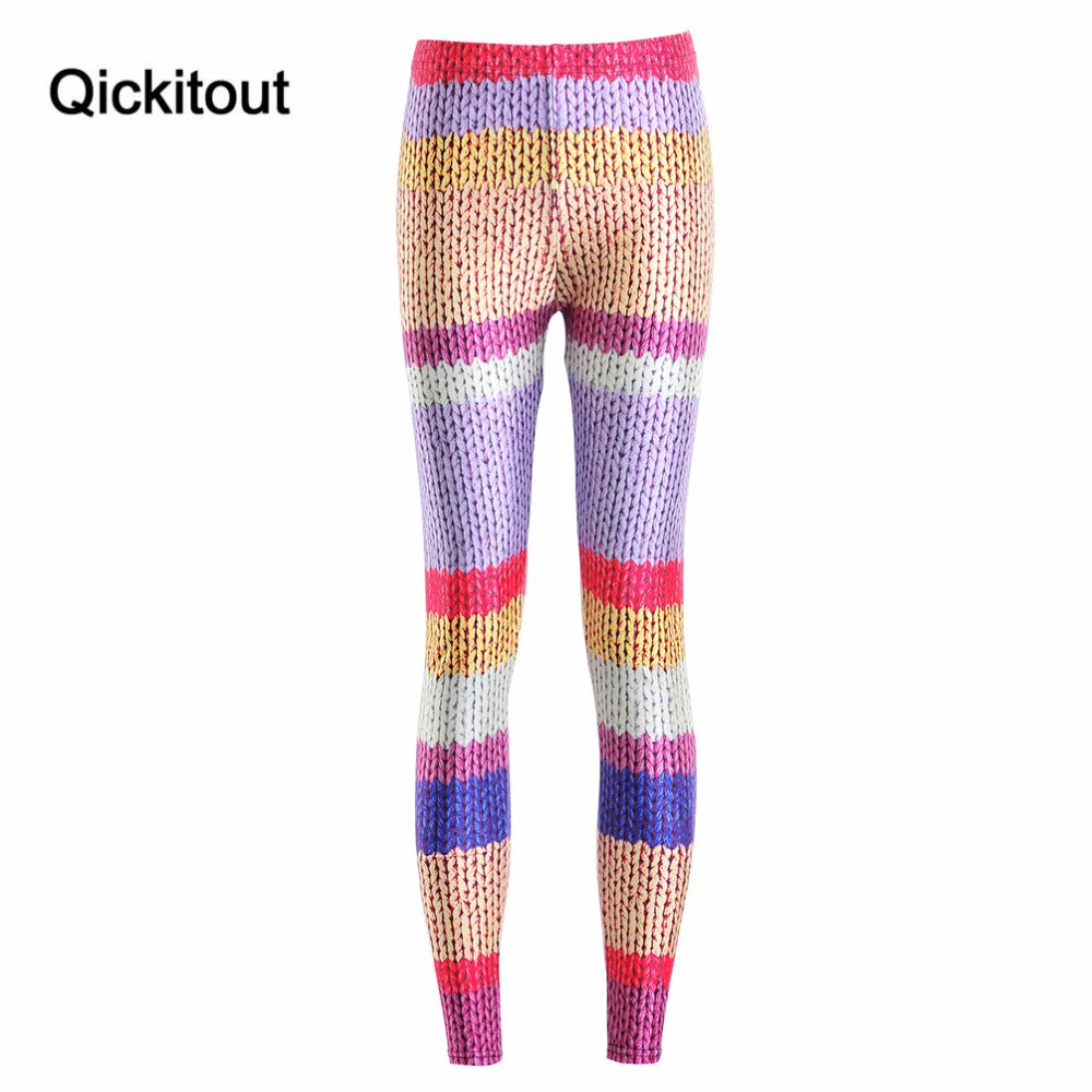 Qickitout Леггинсы Лето 2016 модные пикантные Для женщин Фитнес Новые разноцветные