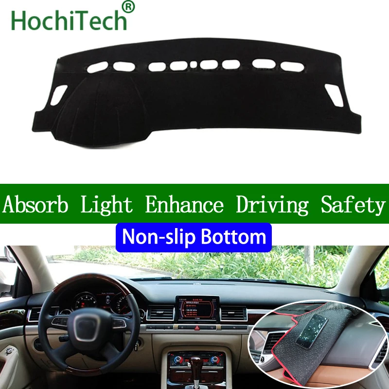 

For AUDI A8 2004-2017 Left Rudder interior Accessories Car Dashboard Cover Dash Mat Anti-slip Anti-Dirty Dashmat Pad