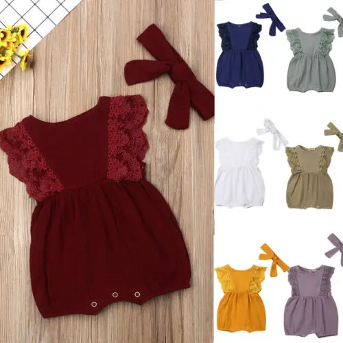 Комбинезон для новорожденных девочек кружевной хлопковый Ромпер Одежда | Мать и