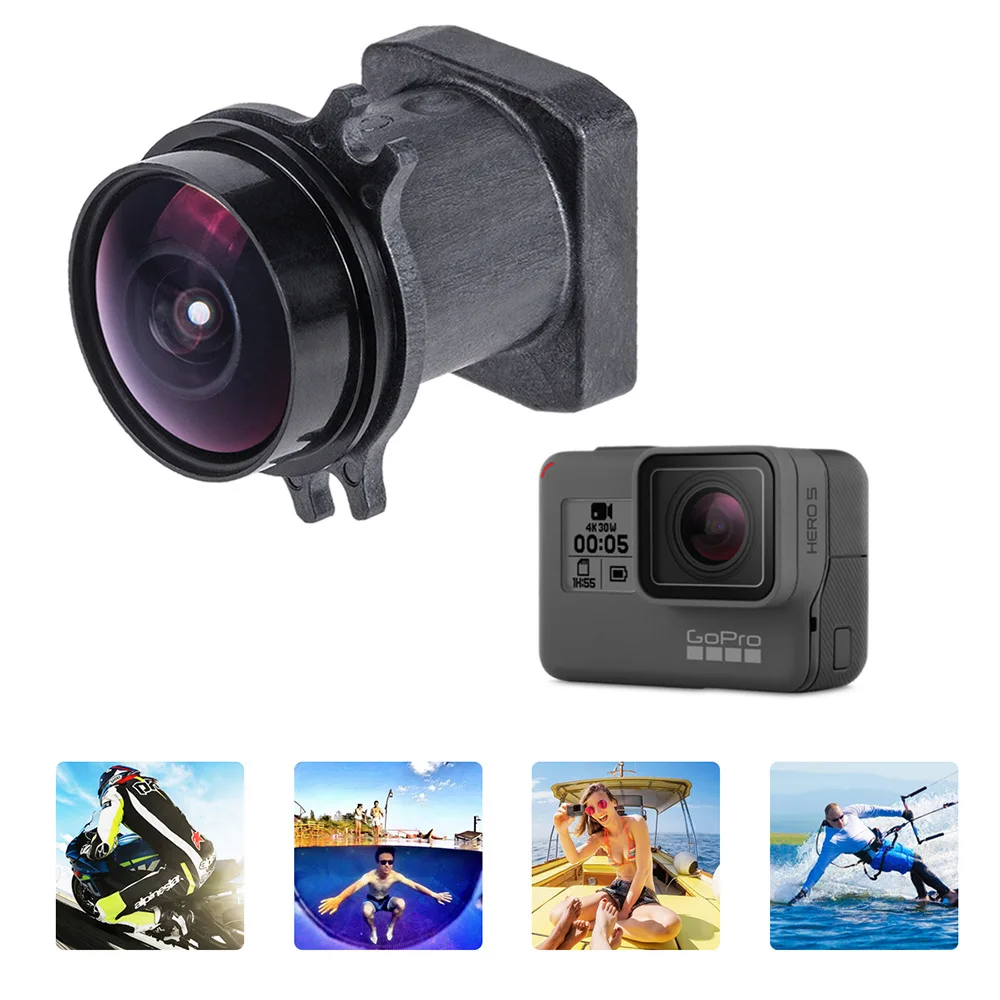 Go Pro Hero 5 6 объектив 170 градусов широкоугольный объектив Замена объектива для Gopro Hero 5 Hero 6 Go Pro Hero 7 черная Экшн-камера